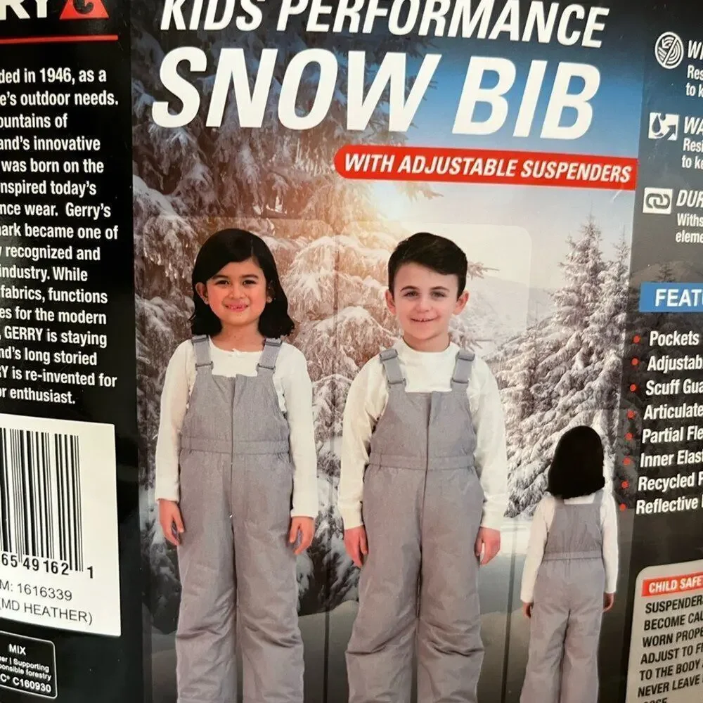 Gerry Boy's Girl's Snow Pants Gray Size 3T NWT